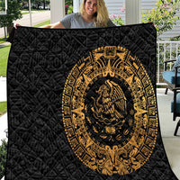 Mexican Aztec Quilt Golden Coat of Arm - Wonder Print Shop