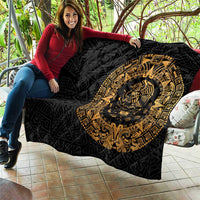 Mexican Aztec Quilt Golden Coat of Arm - Wonder Print Shop