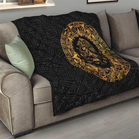 Mexican Aztec Quilt Golden Coat of Arm - Wonder Print Shop