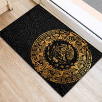 Mexican Aztec Rubber Doormat Golden Coat of Arm - Wonder Print Shop