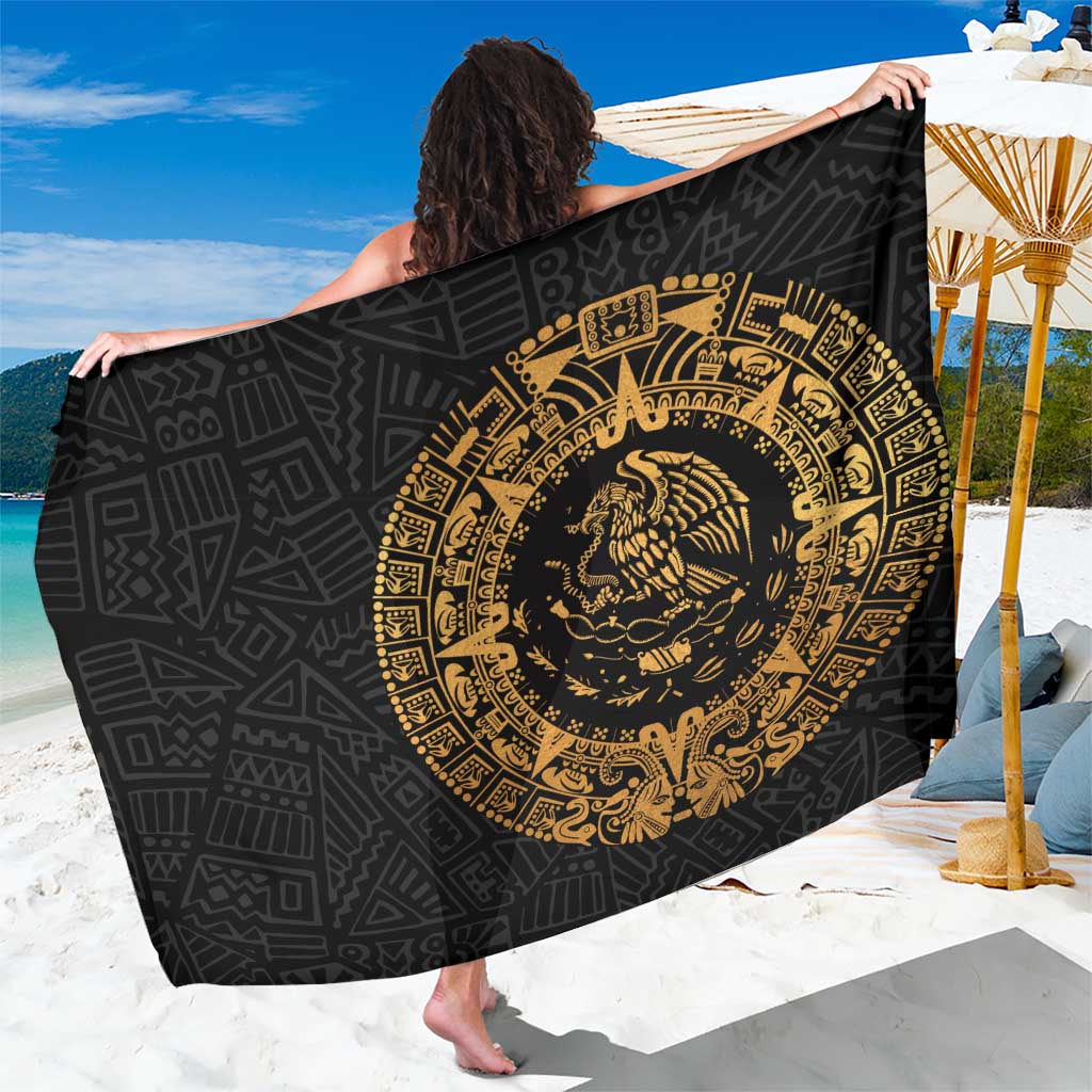 Mexican Aztec Sarong Golden Coat of Arm - Wonder Print Shop