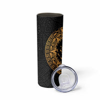 Mexican Aztec Skinny Tumbler Golden Coat of Arm - Wonder Print Shop