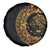 Mexican Aztec Spare Tire Cover Golden Coat of Arm - Wonder Print Shop