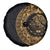 Mexican Aztec Spare Tire Cover Golden Coat of Arm - Wonder Print Shop