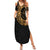 Mexican Aztec Summer Maxi Dress Golden Coat of Arm - Wonder Print Shop