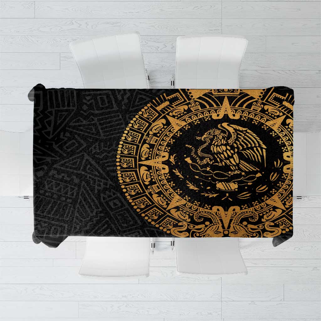 Mexican Aztec Tablecloth Golden Coat of Arm - Wonder Print Shop