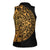Mexican Aztec Women Sleeveless Polo Shirt Golden Coat of Arm - Wonder Print Shop