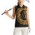 Mexican Aztec Women Sleeveless Polo Shirt Golden Coat of Arm - Wonder Print Shop