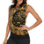 Mexican Aztec Women Sleeveless Polo Shirt Golden Coat of Arm - Wonder Print Shop