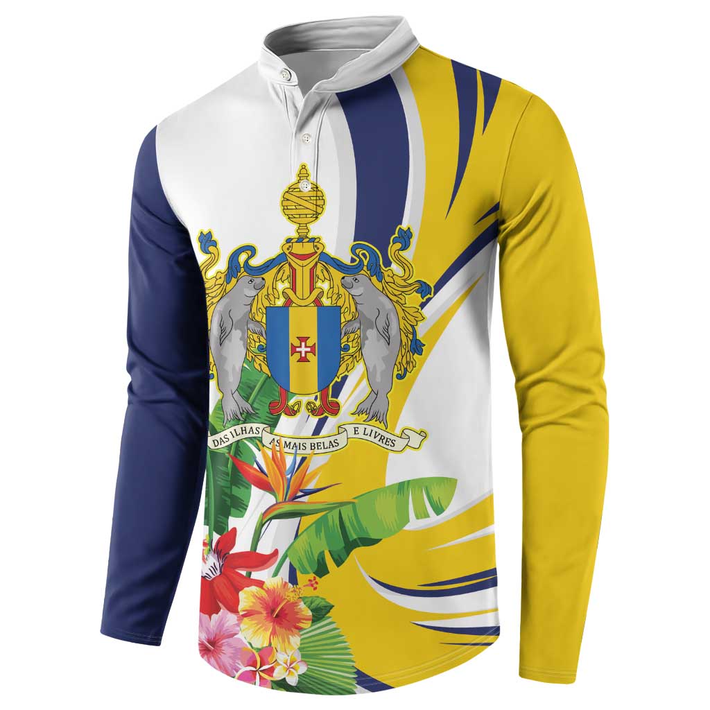 Madeira Pearl of the Atlantic Personalized Button Sweatshirt - Wonder Print Shop