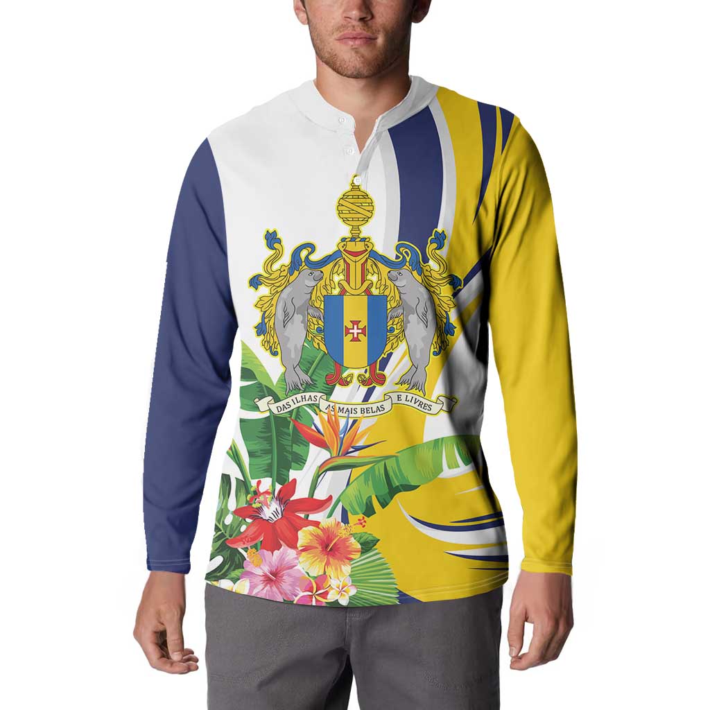 Madeira Pearl of the Atlantic Personalized Button Sweatshirt - Wonder Print Shop