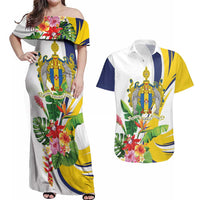 Madeira Pearl of the Atlantic Personalized Couples Matching Off Shoulder Maxi Dress and Hawaiian Shirt - Wonder Print Shop