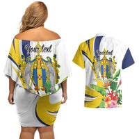 Madeira Pearl of the Atlantic Personalized Couples Matching Off Shoulder Short Dress and Hawaiian Shirt - Wonder Print Shop