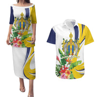 Madeira Pearl of the Atlantic Personalized Couples Matching Puletasi and Hawaiian Shirt - Wonder Print Shop