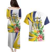 Madeira Pearl of the Atlantic Personalized Couples Matching Puletasi and Hawaiian Shirt - Wonder Print Shop