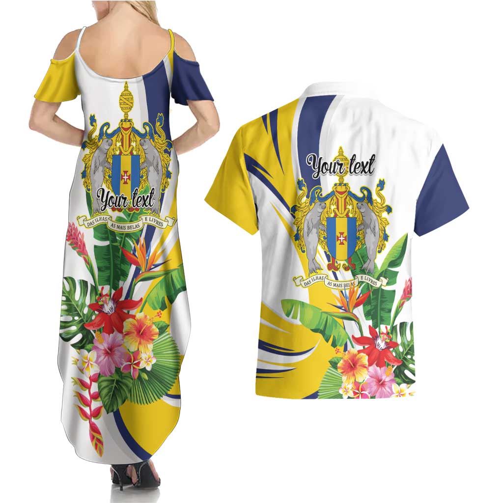 Madeira Pearl of the Atlantic Personalized Couples Matching Summer Maxi Dress and Hawaiian Shirt - Wonder Print Shop
