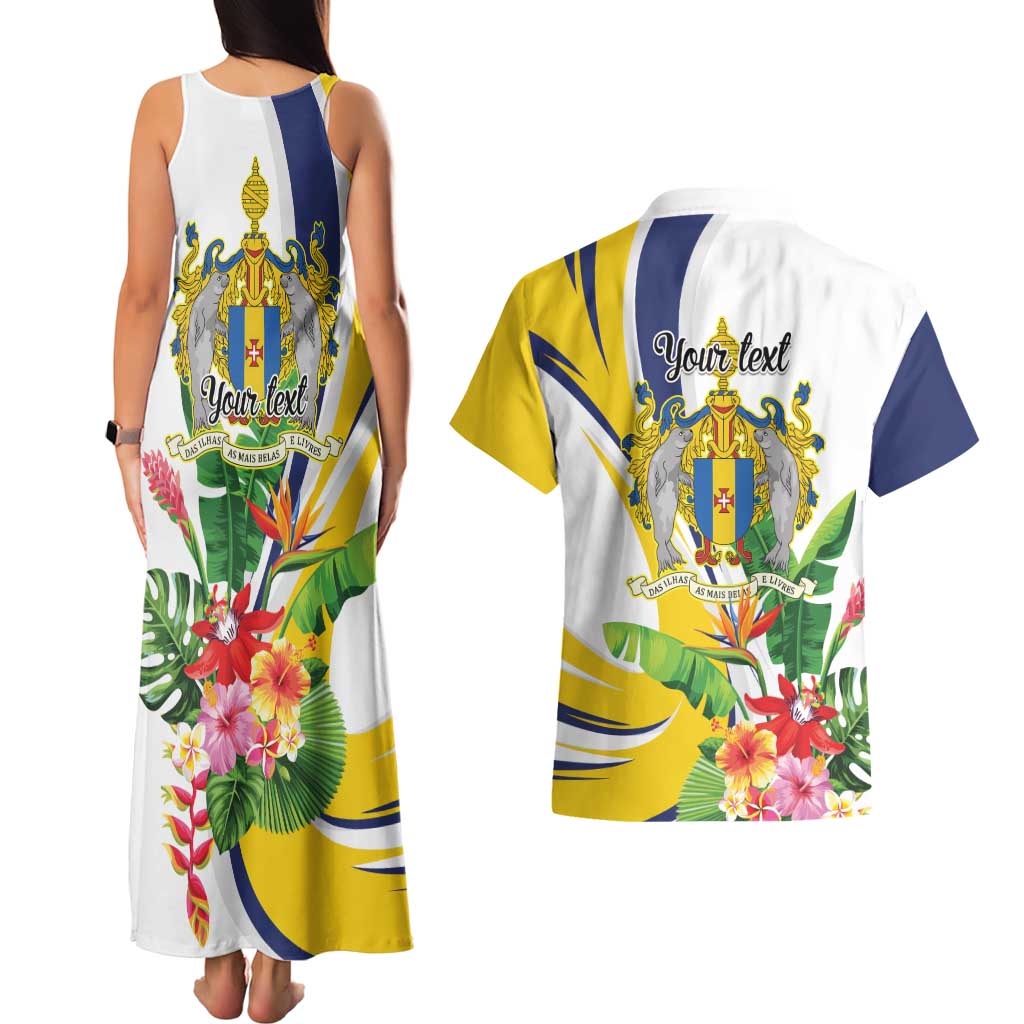 Madeira Pearl of the Atlantic Personalized Couples Matching Tank Maxi Dress and Hawaiian Shirt - Wonder Print Shop