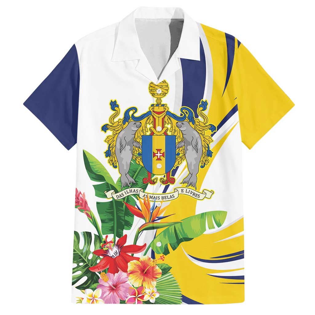 Madeira Pearl of the Atlantic Personalized Family Matching Long Sleeve Bodycon Dress and Hawaiian Shirt - Wonder Print Shop