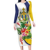 Madeira Pearl of the Atlantic Personalized Family Matching Long Sleeve Bodycon Dress and Hawaiian Shirt - Wonder Print Shop