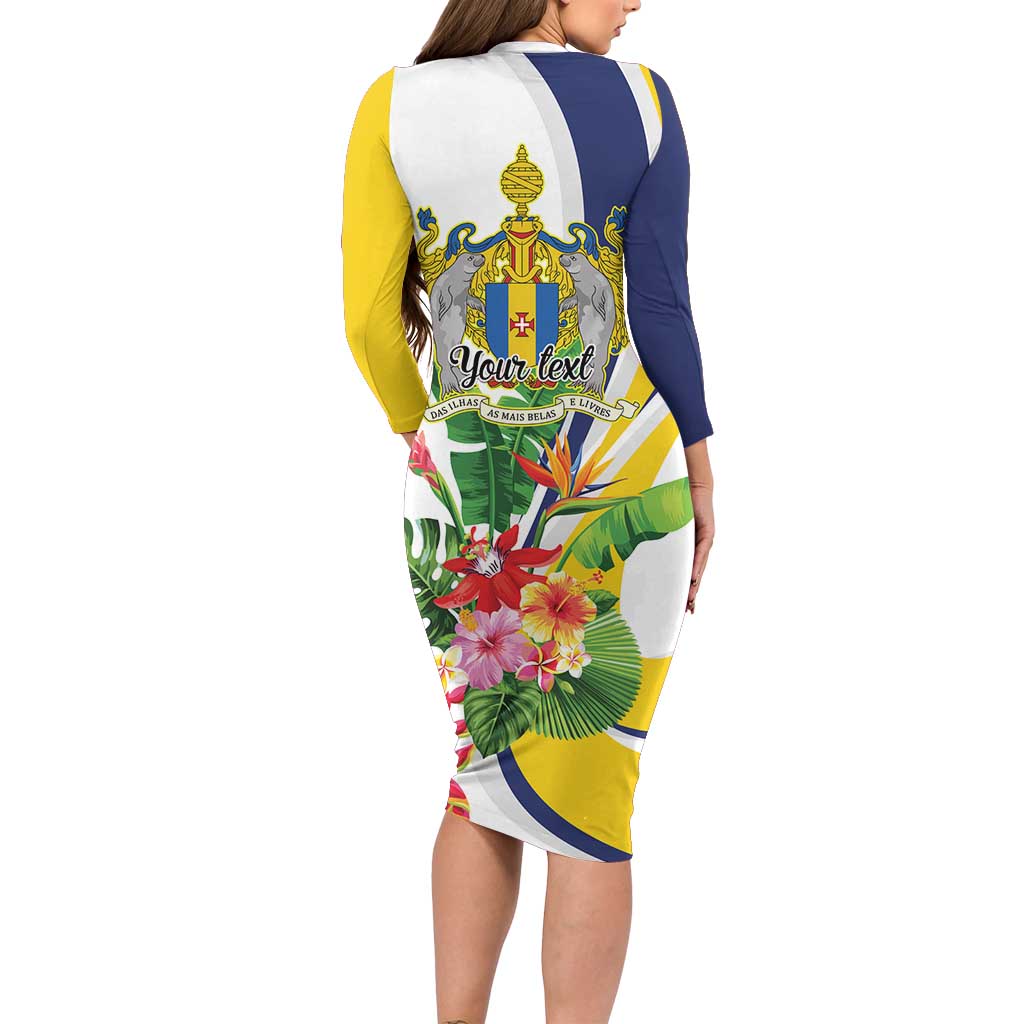 Madeira Pearl of the Atlantic Personalized Family Matching Long Sleeve Bodycon Dress and Hawaiian Shirt - Wonder Print Shop