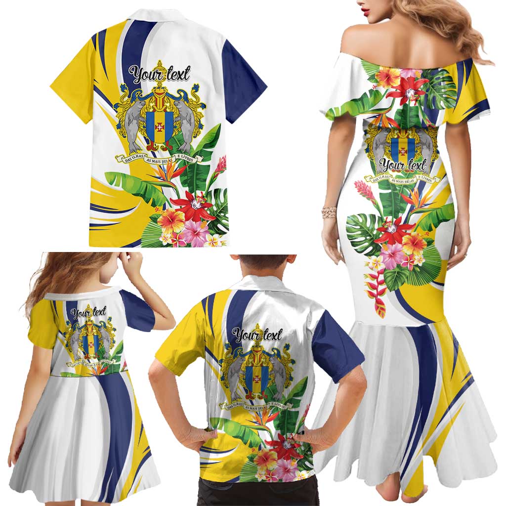Madeira Pearl of the Atlantic Personalized Family Matching Mermaid Dress and Hawaiian Shirt - Wonder Print Shop