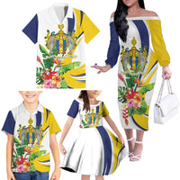 Madeira Pearl of the Atlantic Personalized Family Matching Off The Shoulder Long Sleeve Dress and Hawaiian Shirt - Wonder Print Shop