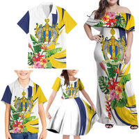 Madeira Pearl of the Atlantic Personalized Family Matching Off Shoulder Maxi Dress and Hawaiian Shirt - Wonder Print Shop