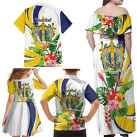 Madeira Pearl of the Atlantic Personalized Family Matching Off Shoulder Maxi Dress and Hawaiian Shirt - Wonder Print Shop