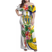 Madeira Pearl of the Atlantic Personalized Family Matching Off Shoulder Maxi Dress and Hawaiian Shirt - Wonder Print Shop