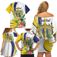 Madeira Pearl of the Atlantic Personalized Family Matching Off Shoulder Short Dress and Hawaiian Shirt - Wonder Print Shop