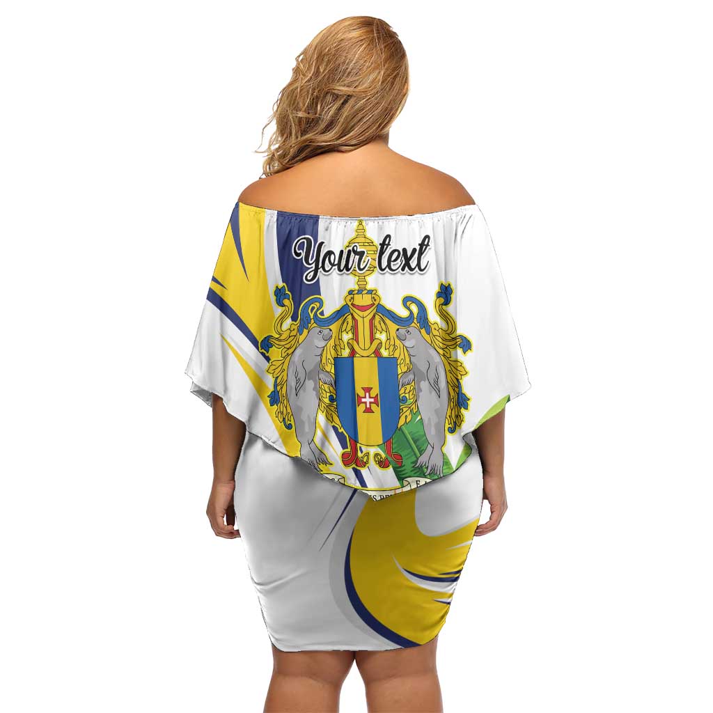 Madeira Pearl of the Atlantic Personalized Family Matching Off Shoulder Short Dress and Hawaiian Shirt - Wonder Print Shop