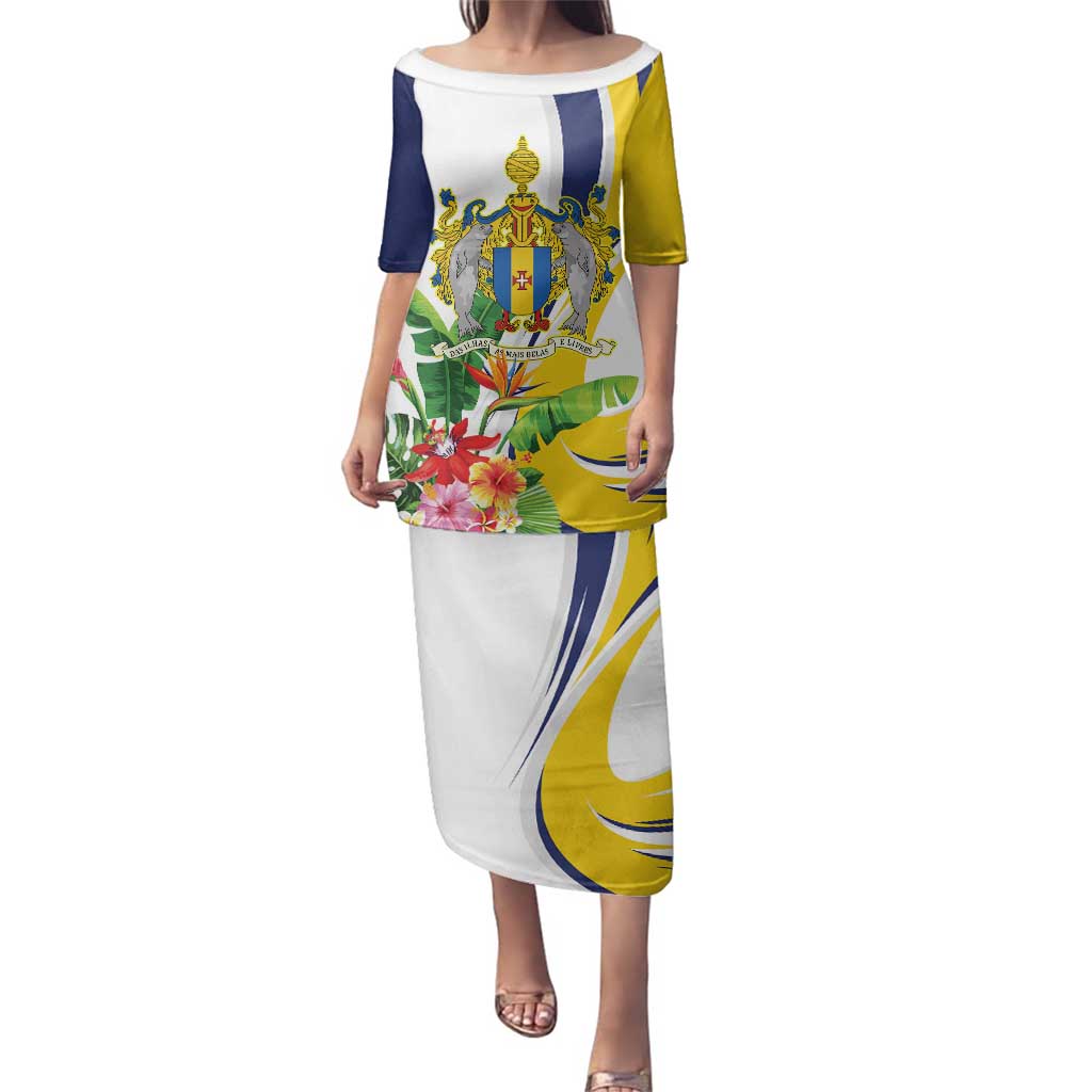 Madeira Pearl of the Atlantic Personalized Family Matching Puletasi and Hawaiian Shirt - Wonder Print Shop