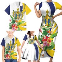 Madeira Pearl of the Atlantic Personalized Family Matching Short Sleeve Bodycon Dress and Hawaiian Shirt - Wonder Print Shop