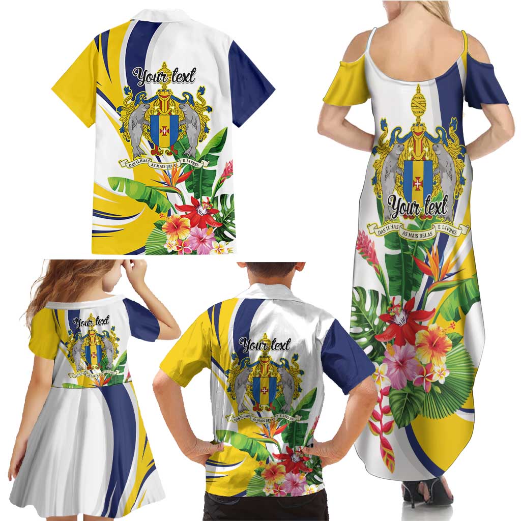 Madeira Pearl of the Atlantic Personalized Family Matching Summer Maxi Dress and Hawaiian Shirt - Wonder Print Shop