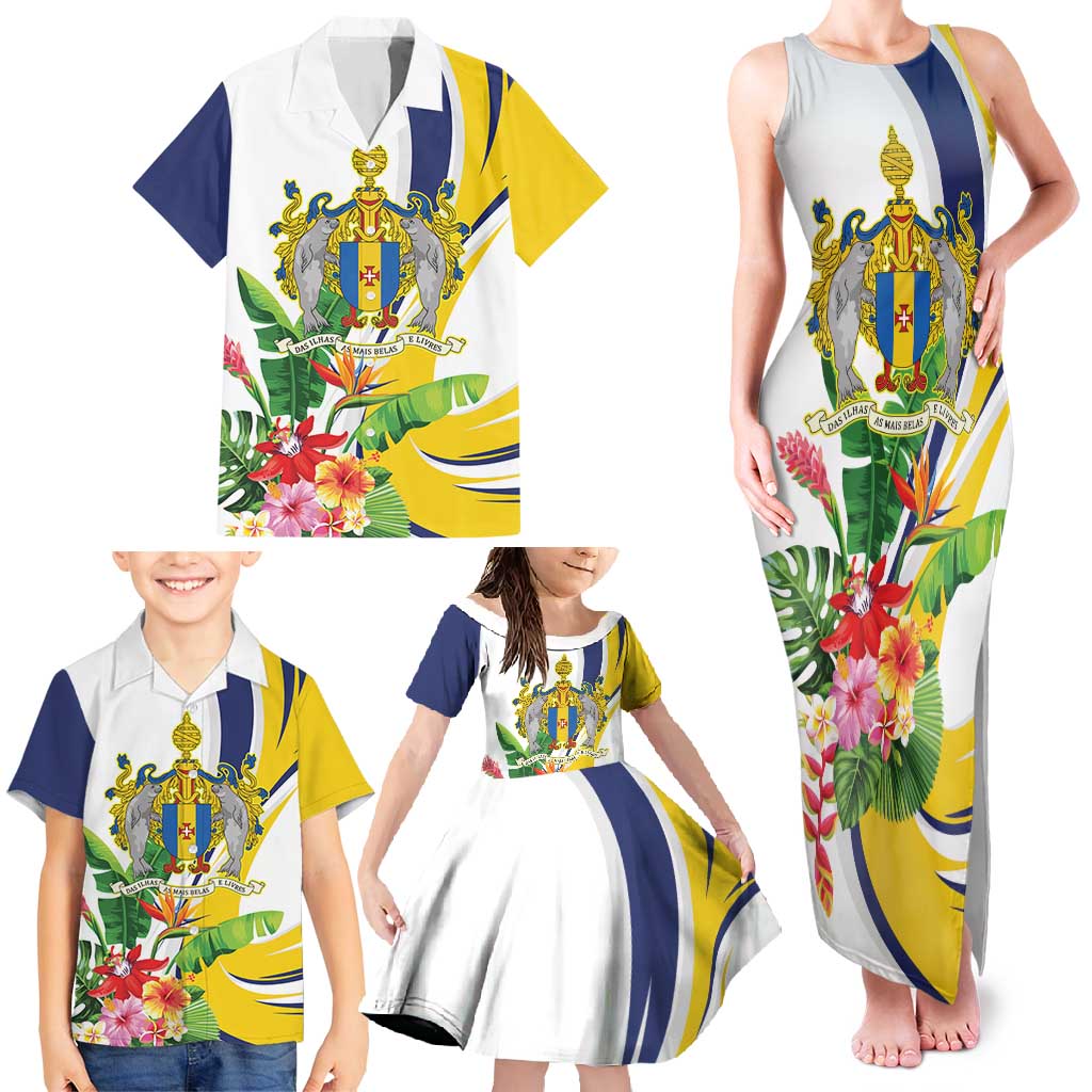 Madeira Pearl of the Atlantic Personalized Family Matching Tank Maxi Dress and Hawaiian Shirt - Wonder Print Shop