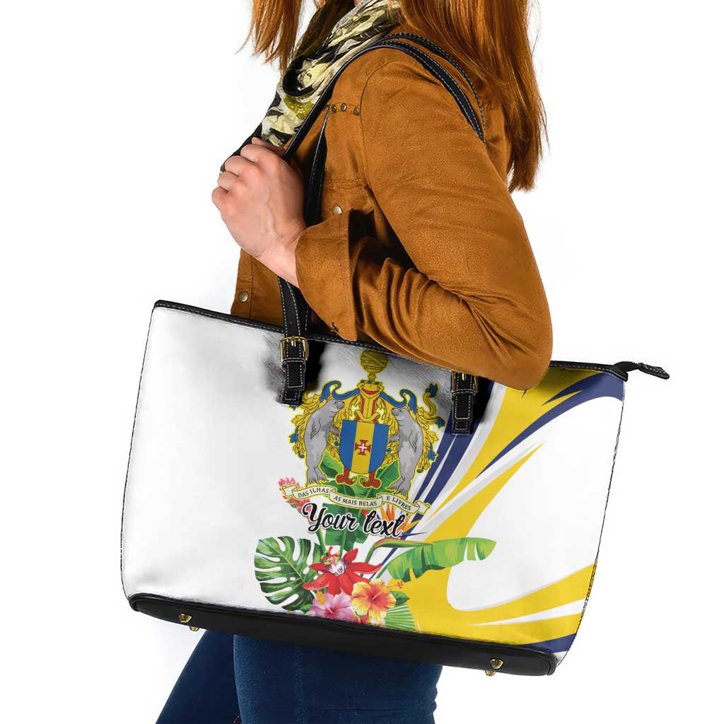 Madeira Pearl of the Atlantic Personalized Leather Tote Bag - Wonder Print Shop