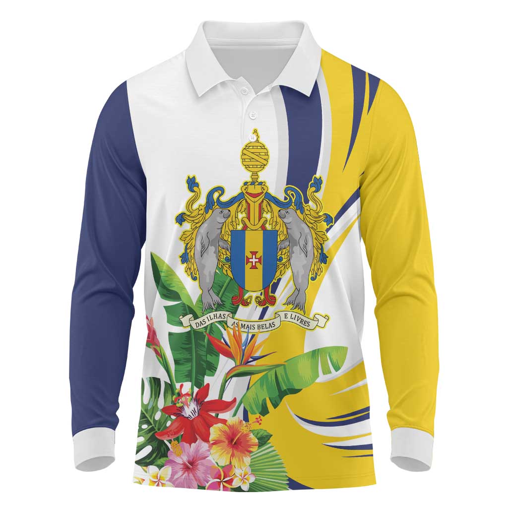 Madeira Pearl of the Atlantic Personalized Long Sleeve Polo Shirt - Wonder Print Shop