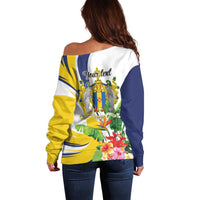 Madeira Pearl of the Atlantic Personalized Off Shoulder Sweater - Wonder Print Shop