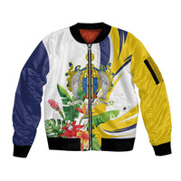 Madeira Pearl of the Atlantic Personalized Sleeve Zip Bomber Jacket - Wonder Print Shop