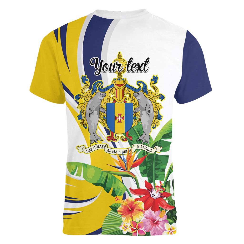 Madeira Pearl of the Atlantic Personalized Women V-Neck T-Shirt - Wonder Print Shop