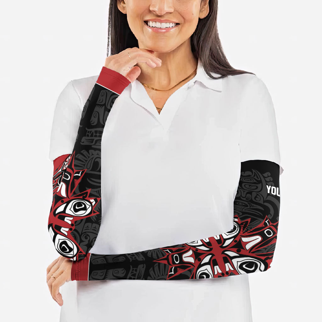 Canada Indigenous Heritage Personalized Arm Sleeves First Nations Inuit Metis Pride