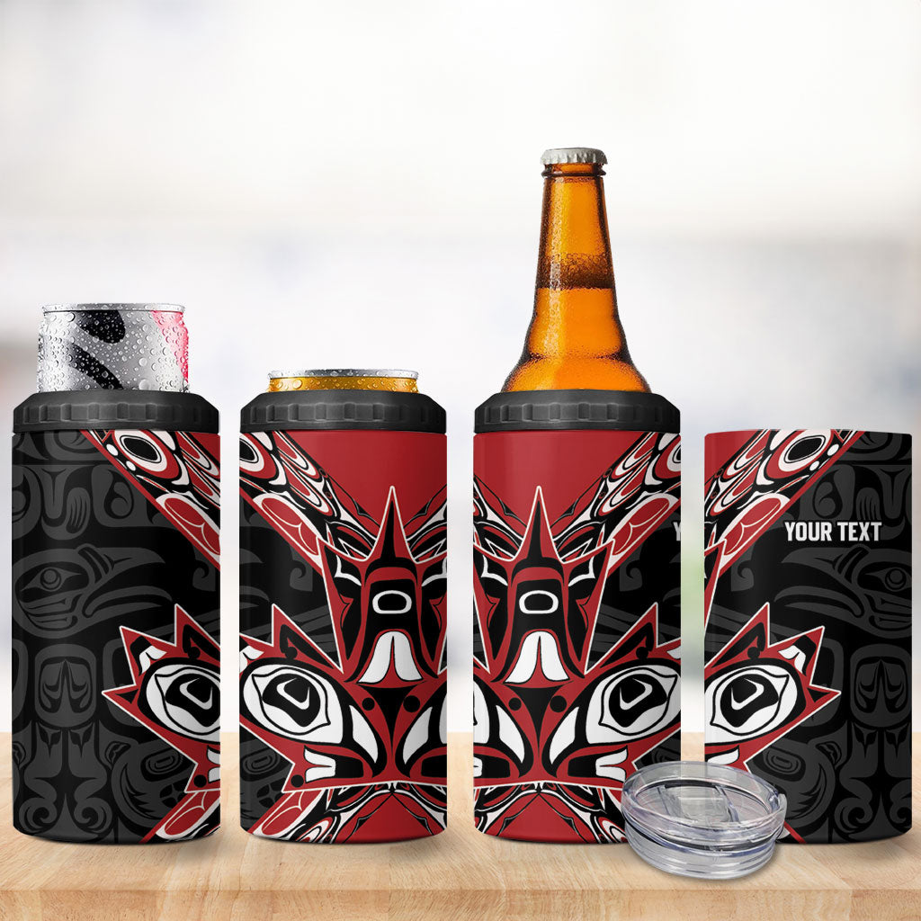 Canada Indigenous Heritage Personalized 4 in 1 Can Cooler Tumbler First Nations Inuit Metis Pride