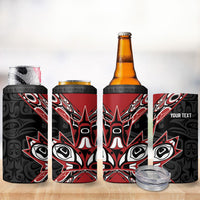 Canada Indigenous Heritage Personalized 4 in 1 Can Cooler Tumbler First Nations Inuit Metis Pride