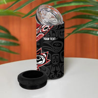 Canada Indigenous Heritage Personalized 4 in 1 Can Cooler Tumbler First Nations Inuit Metis Pride