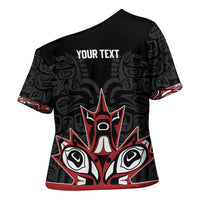 Canada Indigenous Heritage Personalized Cross Shoulder Shirt First Nations Inuit Metis Pride