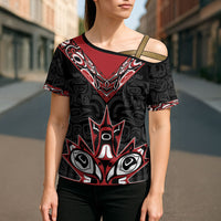 Canada Indigenous Heritage Personalized Cross Shoulder Shirt First Nations Inuit Metis Pride
