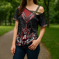 Canada Indigenous Heritage Personalized Cross Shoulder Shirt First Nations Inuit Metis Pride