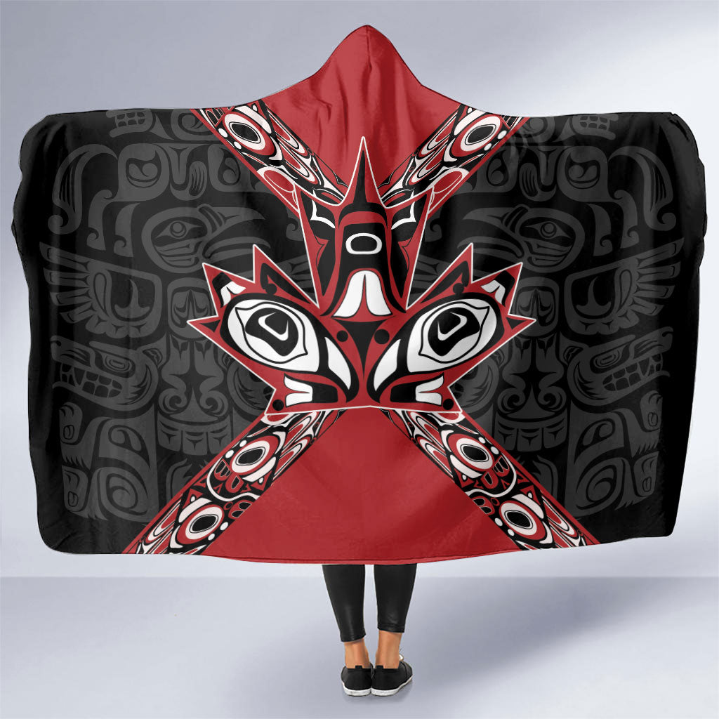 Canada Indigenous Heritage Hooded Blanket First Nations Inuit Metis Pride