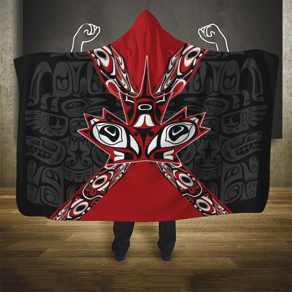 Canada Indigenous Heritage Hooded Blanket First Nations Inuit Metis Pride