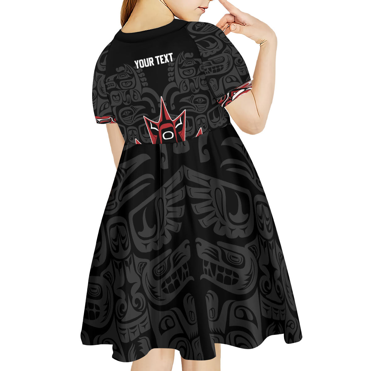 Canada Indigenous Heritage Personalized Kid Short Sleeve Dress First Nations Inuit Metis Pride